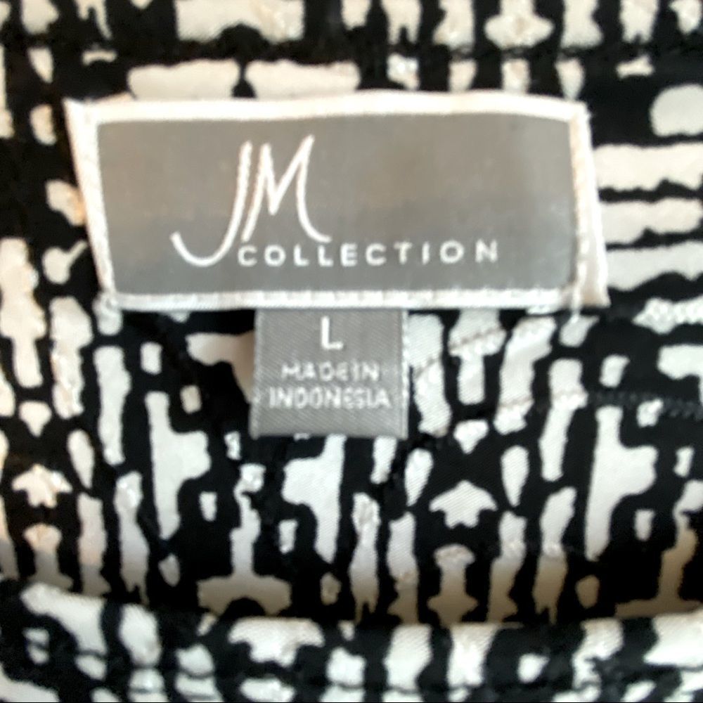JMCollection women’s top size L Black and White - Picture 4 of 5